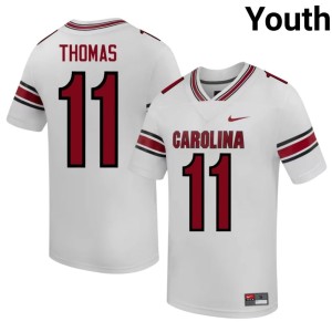 #11 Jordan Thomas Player Youth White College Football South Carolina Jerseys 517787-902