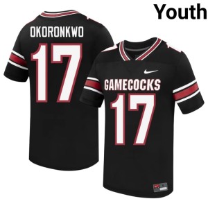 #17 Youth College Football SC Game Justin Okoronkwo Black Jerseys 383362-567