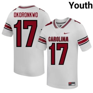 #17 Limited White Justin Okoronkwo College Football Youth University of South Carolina Jersey 682068-380