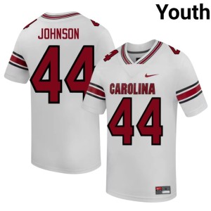 #44 University of South Carolina Youth KJ Johnson White College Football Stitched Jersey 887260-691