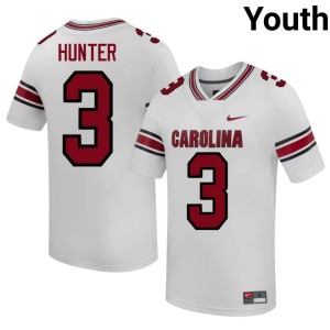 #3 Youth Cocks Kelvin Hunter White Limited College Football Jersey 835956-664