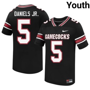 #5 Stitched College Football UofSC Kendall Daniels Jr. Youth Black Jerseys 931471-553