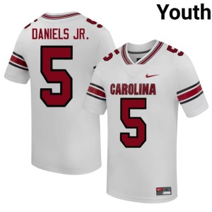 #5 University of South Carolina Limited Youth College Football White Kendall Daniels Jr. Jerseys 832110-561