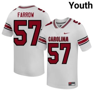 #57 Kyler Farrow College Football SC Gamecocks White Game Youth Jerseys 683610-554