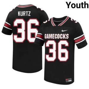 #36 SC Limited Landon Kurtz College Football Black Youth Jersey 458252-272
