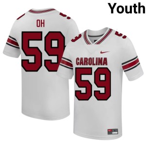 #59 UofSC Matthew Oh Youth College Football White University Jerseys 908936-343