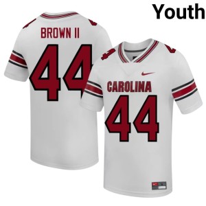 #44 Gamecocks College Football Youth Alumni Maurice Brown II White Jerseys 778052-422
