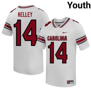#14 Max Kelley White Carolina 2026-27 Youth College Football Jersey 286352-270