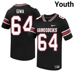 #64 Neff Giwa UofSC Youth Replica Black College Football Jersey 554259-269