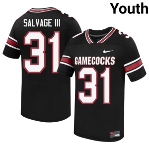 #31 College Football Cocks Youth Neil Salvage III Black Replica Jerseys 159525-177