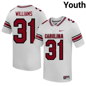 #31 2026-27 Peyton Williams Youth White College Football SC Gamecocks Jerseys 908563-763