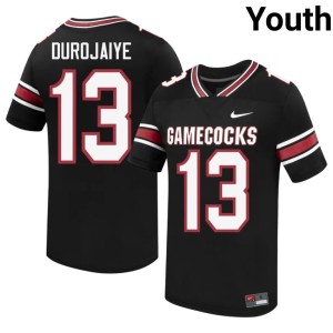 #13 Black Tomiwa Durojaiye Youth College Football University SC Gamecocks Jerseys 815008-182