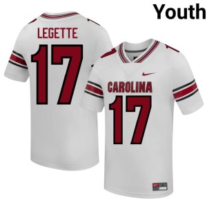 #17 Game White College Football Youth University of South Carolina Xavier Legette Jerseys 160097-771